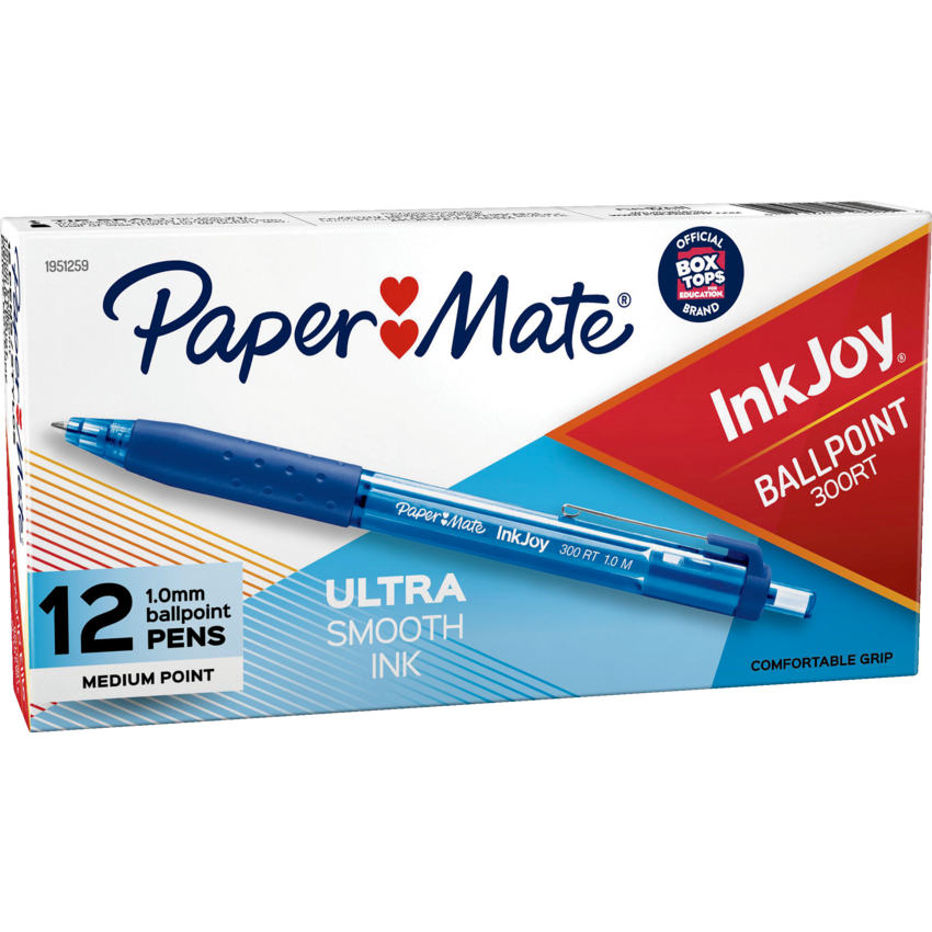Paper Mate® InkJoy® 300 RT Retractable Ball Point Pen Medium Point Blue 12/box