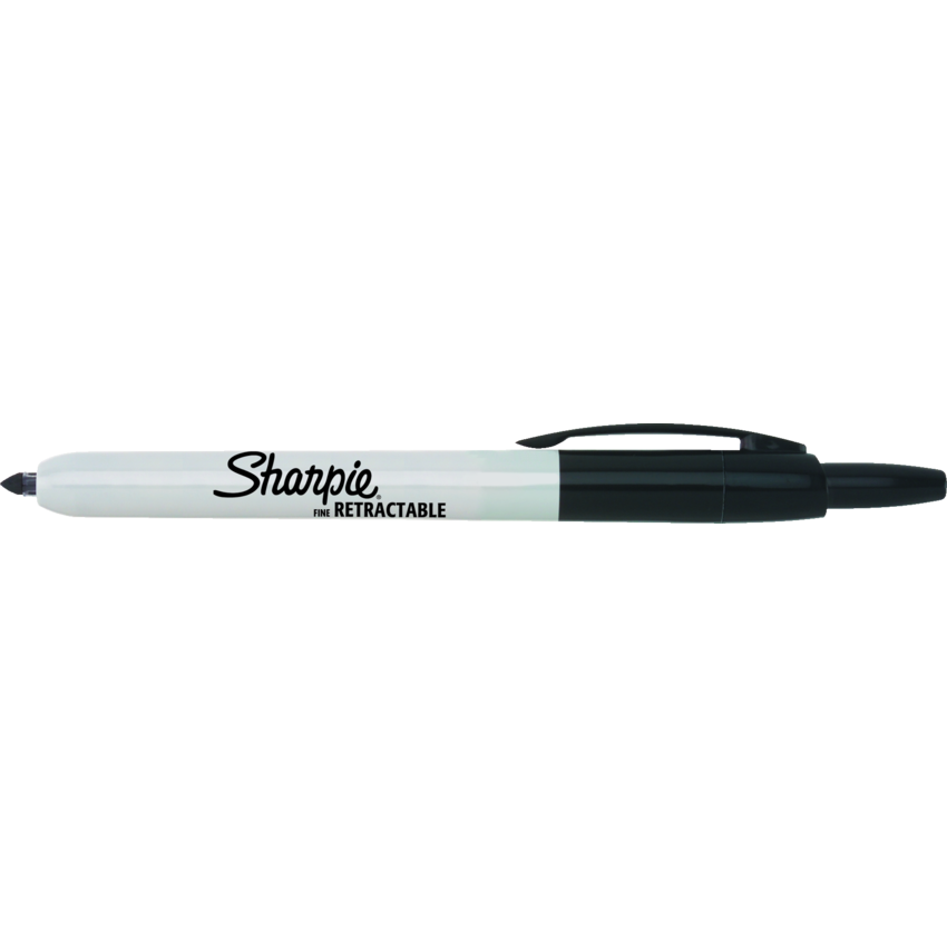 Sharpie® Retractable Permanent Markers Fine Tip Black 12/box
