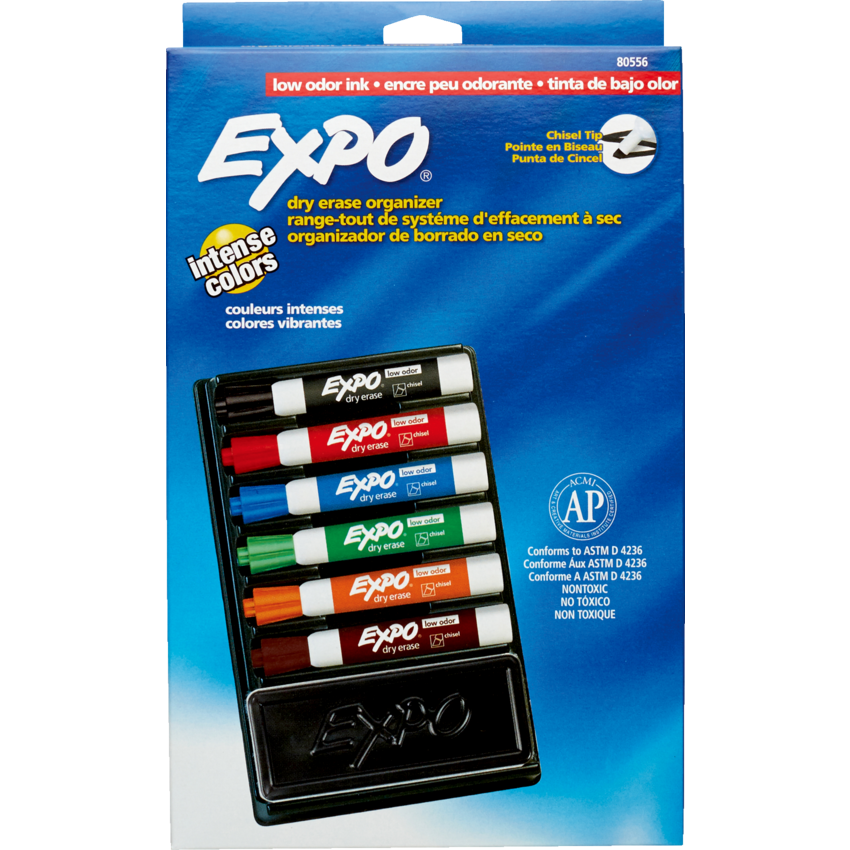 Expo® Low Odour Organizer Set Assorted Colours 6/set
