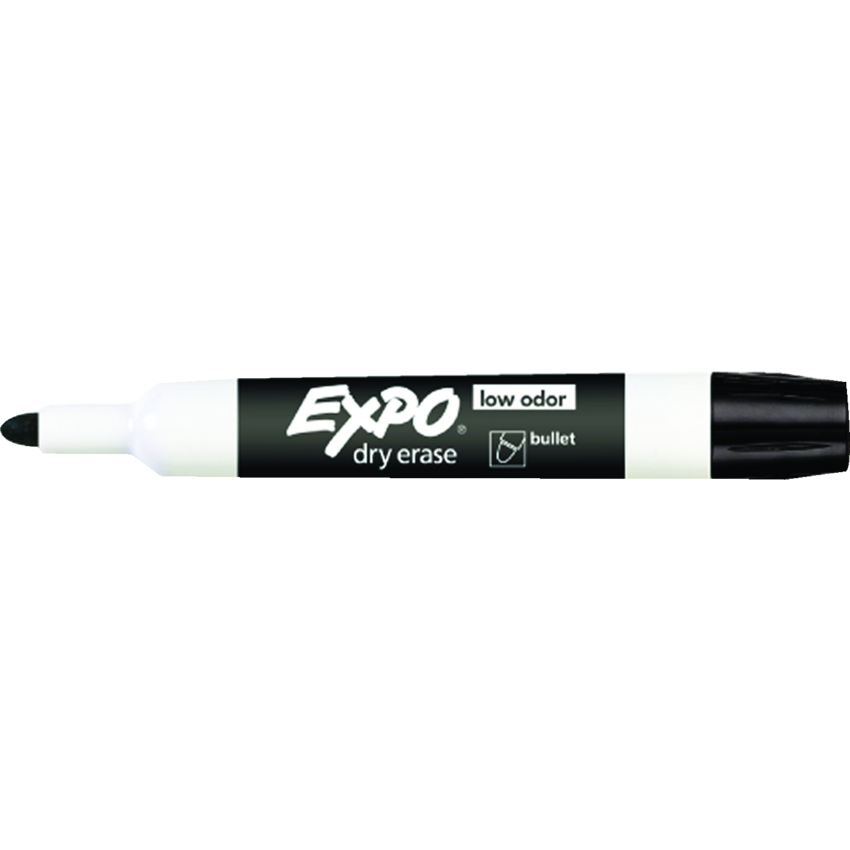 Expo® Low Odour Dry Erase Markers Bullet Tip Black