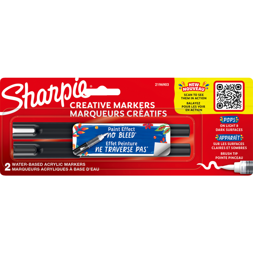 Sharpie® Creative Markers Brush tip Assorted Colours 2/pkg