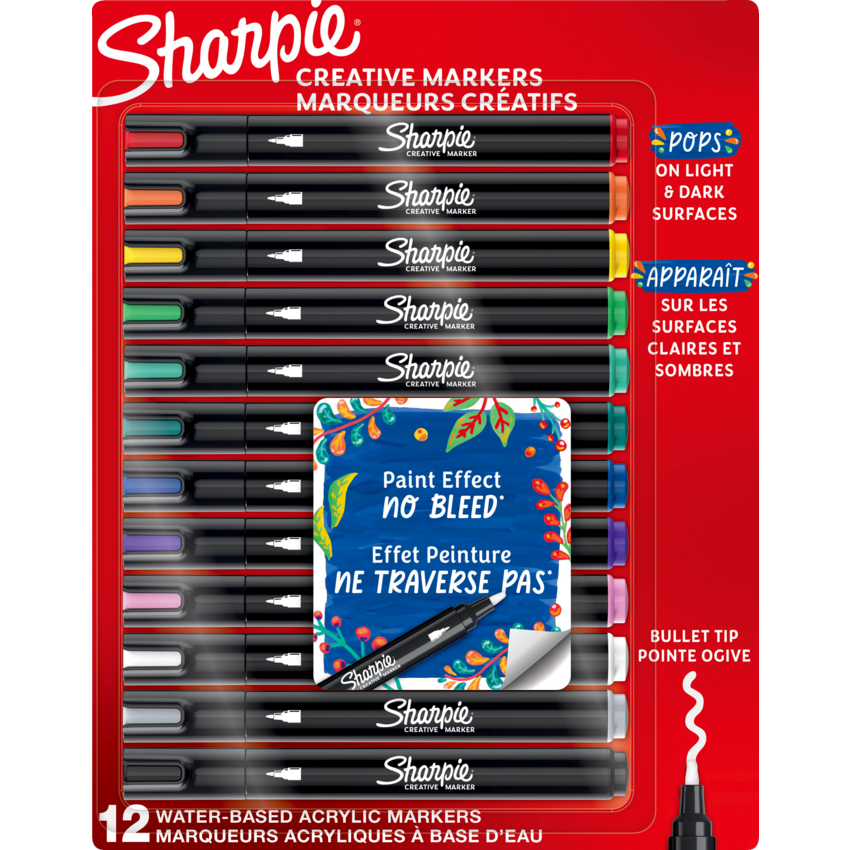Sharpie® Creative Markers Bullet tip Assorted Colours 12/pkg