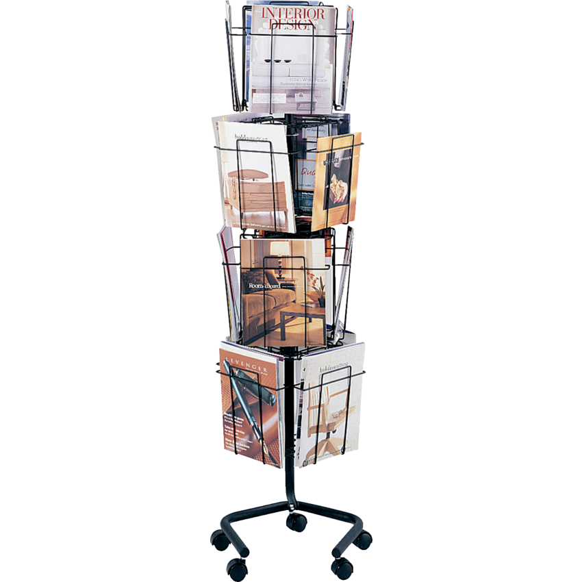 Safco® Rotary Brochure Display Magazine Size 16 Compartments Safco