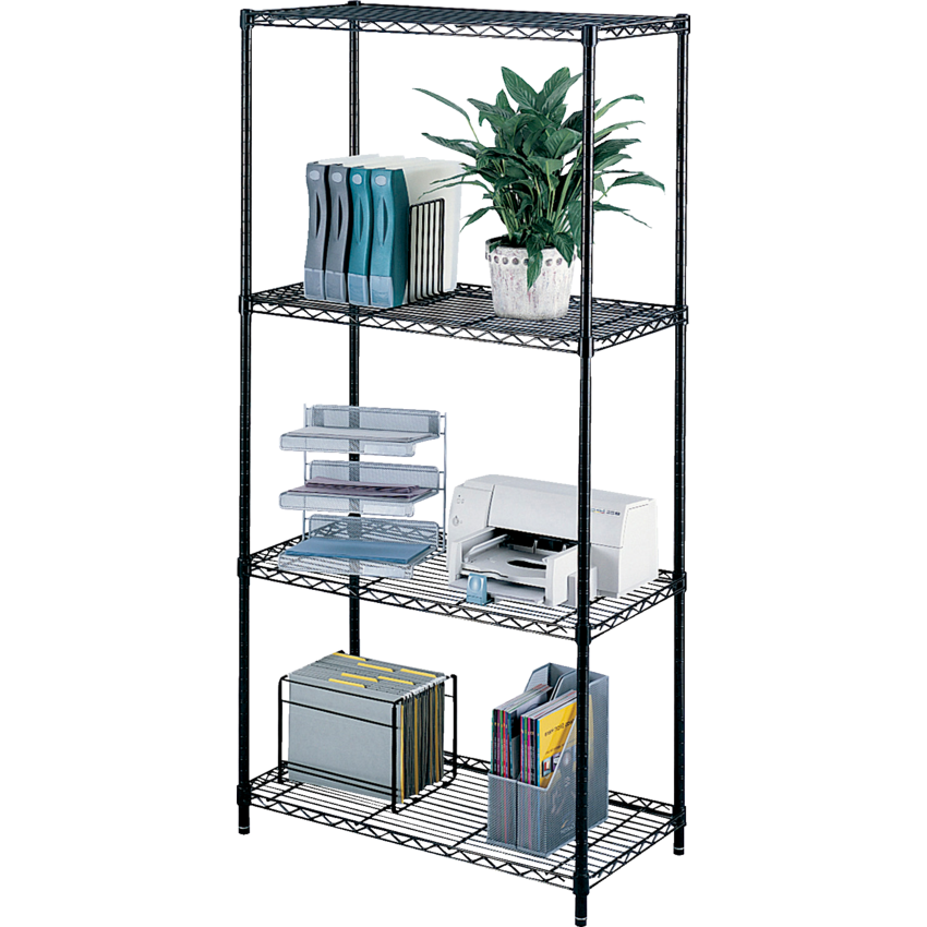Safco® Wire Shelving 36" x 18" Black