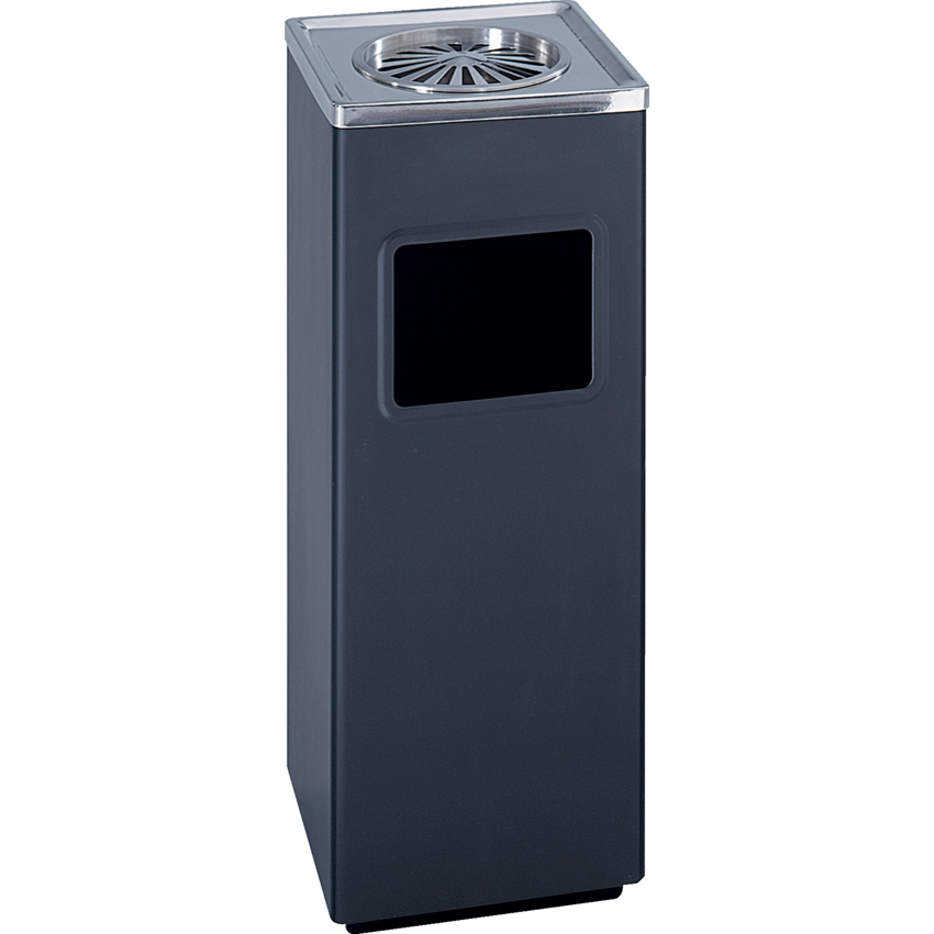 Safco® Square Sandless Ash N' Trash Urn Black