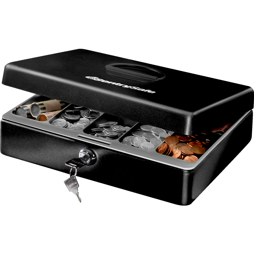 Sentry®Safe 12" Deluxe Safebox with Key Lock Black