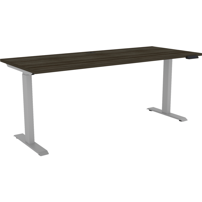 HDL® Athena Electric Height Adjustable Sit to Stand Desk 2-leg 72"W x 30"D x 28-1/2"H Grey Dusk