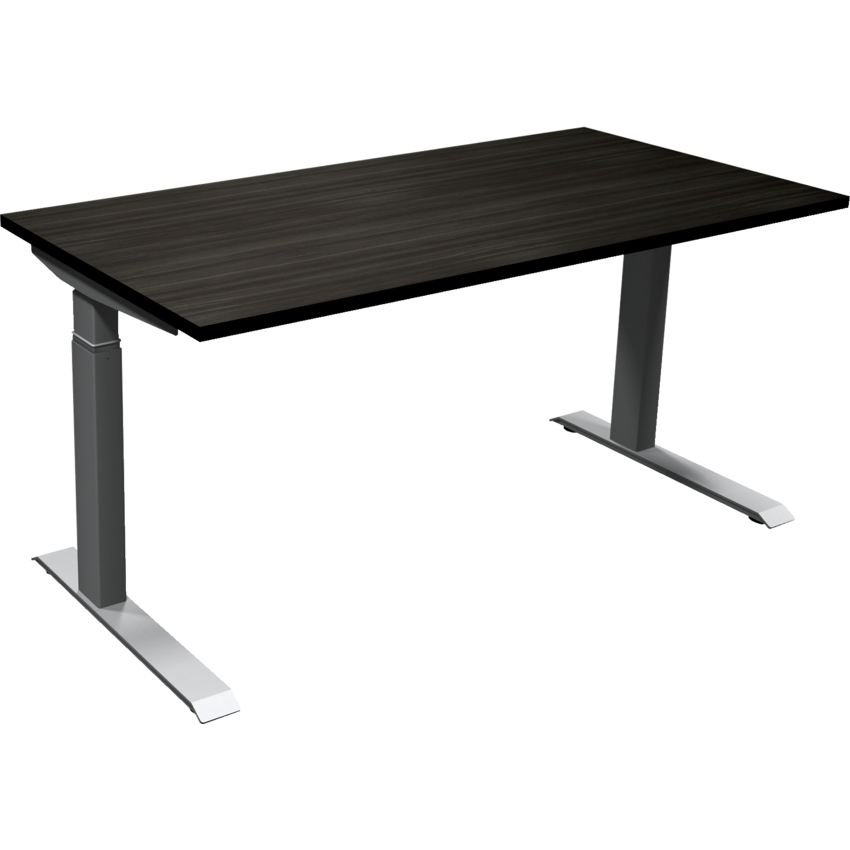 HDL® Calypso Series Electric Height Adjustable Tables 59-1/4”W x 29-1/2"D x 24-2/5"H Grey Dusk finish