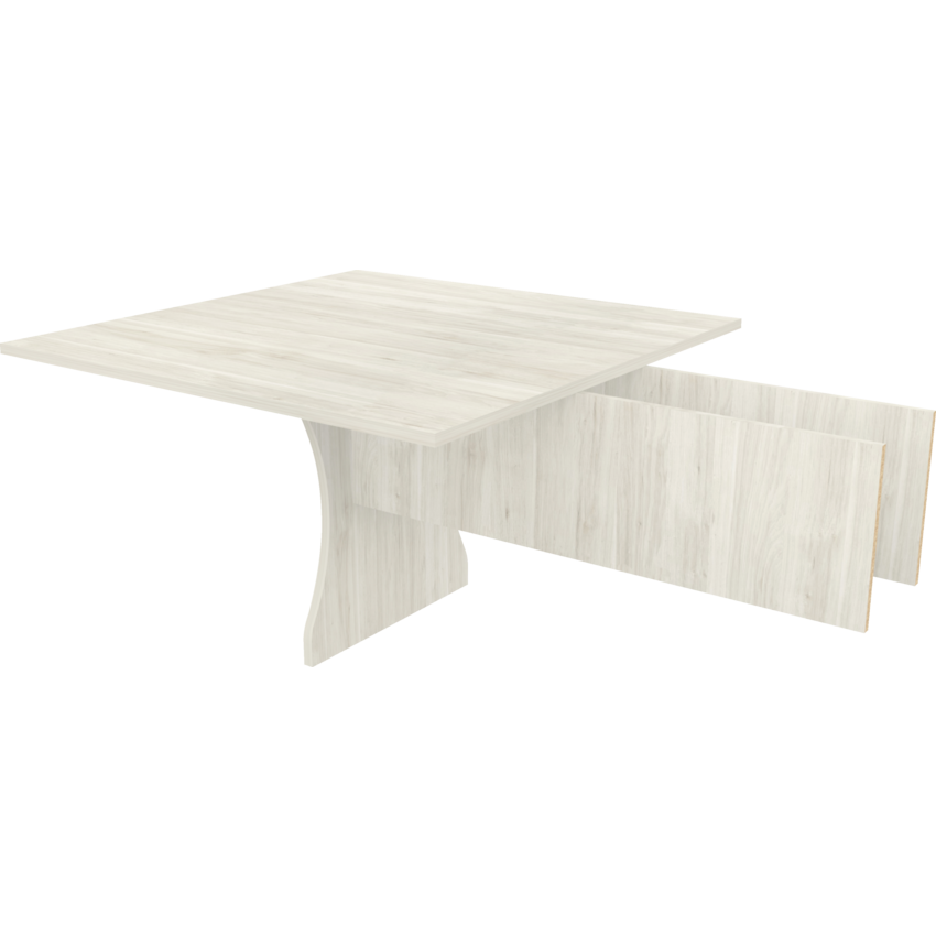 HDL® Innovations Series Boardroom Table 48" Extension Winter Wood