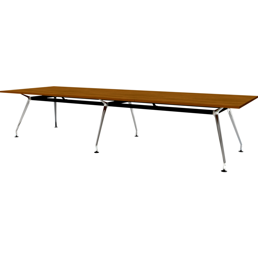 HDL® Innovations Upscale Meeting Table Rectanglular 12 people Black Walnut/Chrome