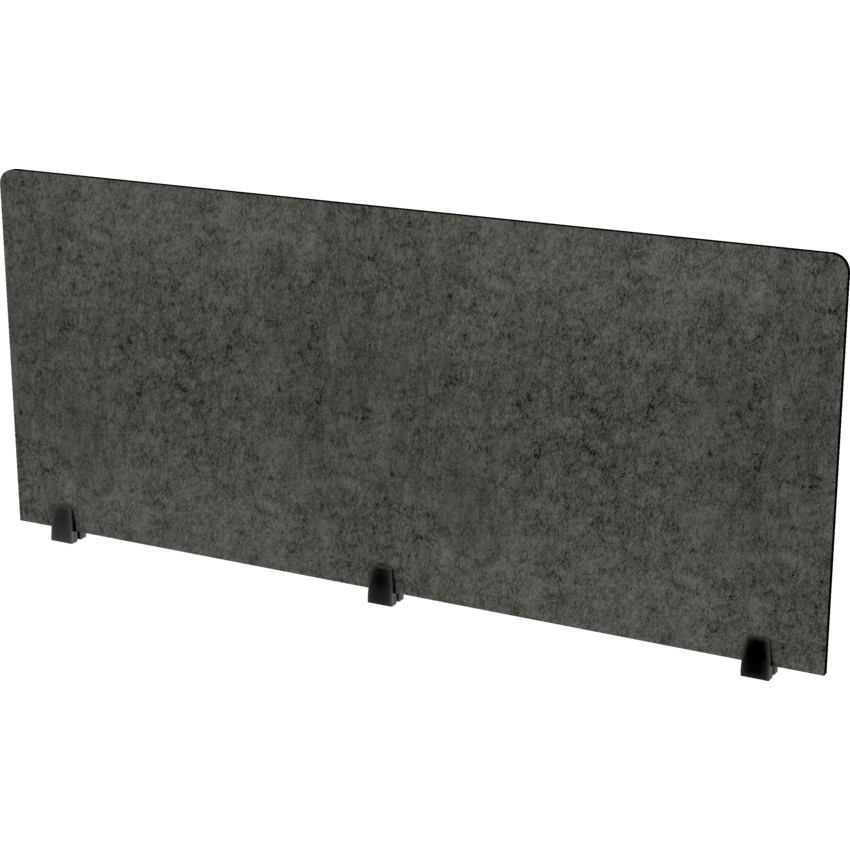 HDL® Innovations Acoustic Panel Top Mount 25"H x 60"W Charcoal Grey