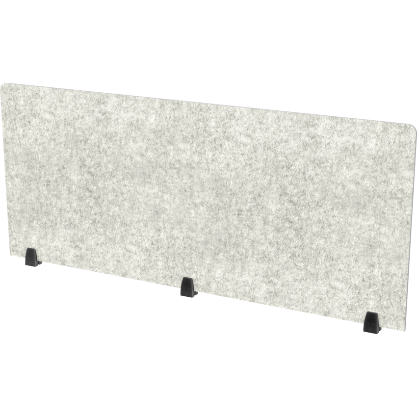 HDL® Innovations Acoustic Panel Top Mount 25"H x 60"W Storm Grey_Black