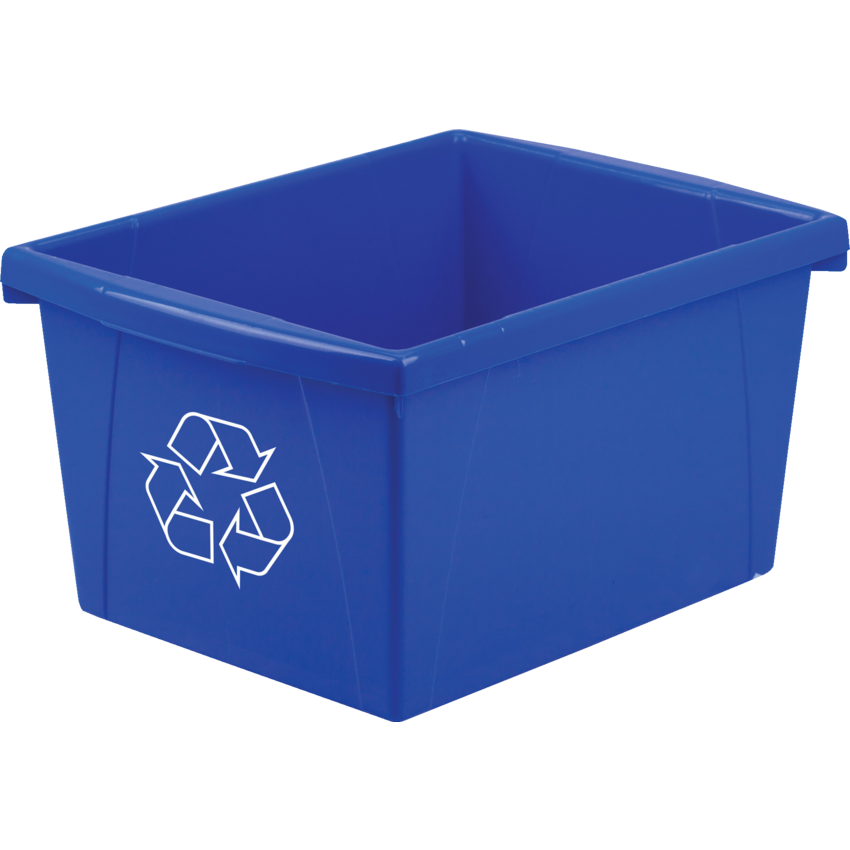 Storex® Recycling Bin 8"H x 9"W x 11-1/2"D Blue