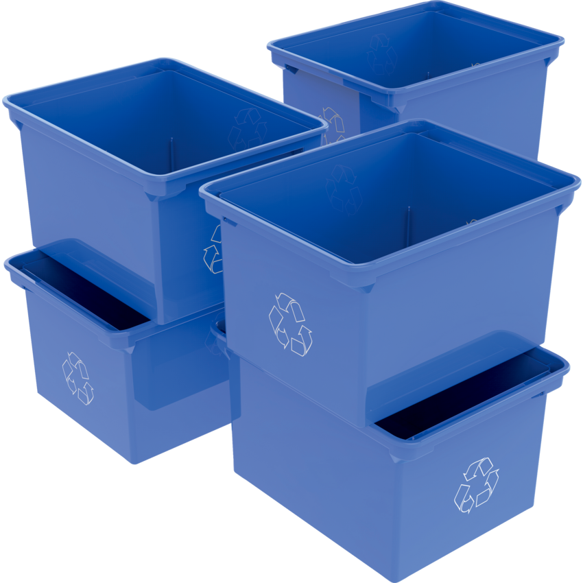 Storex® Recycling Container Large Blue