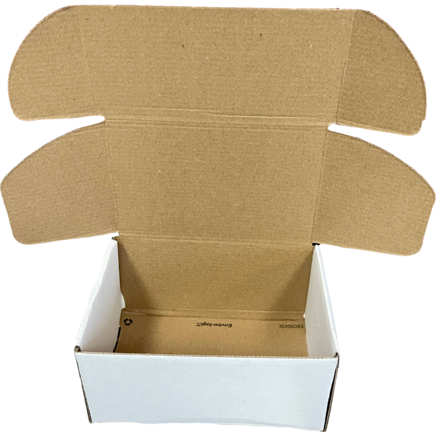Supremex Enviro-logiX™ eCommerce Boxes 6" x 4" x 2-1/10" Kraft/White 50/pkg
