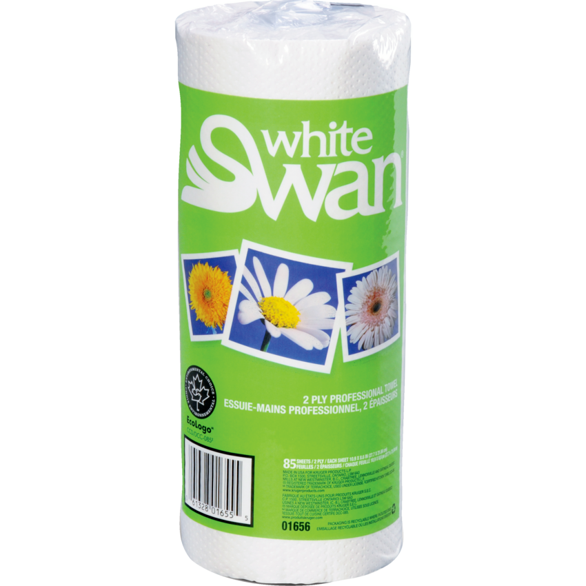 White Swan® Paper Towels White 80 sheets per roll 30 rolls/cse