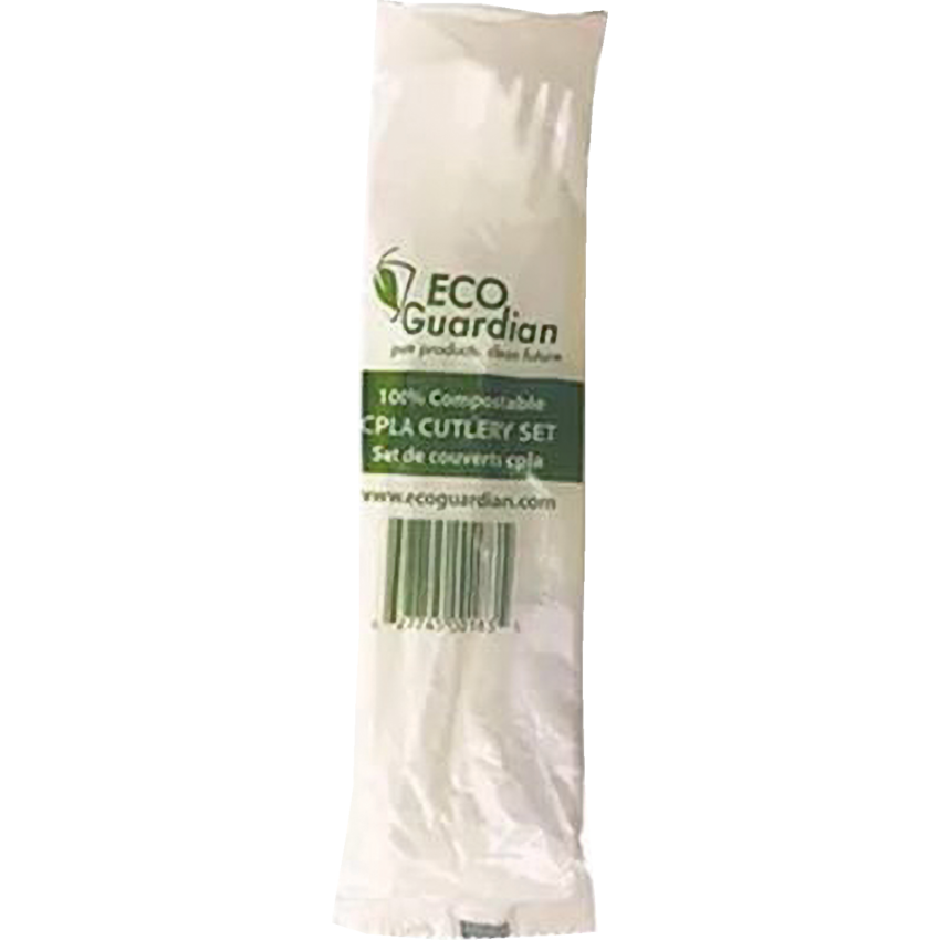 Eco Guardian Compostable Cutlery White 250/cse