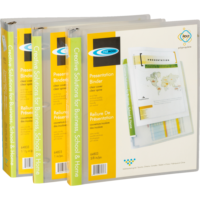 VLB FileMode Presentation Binder 2" Clear Cover