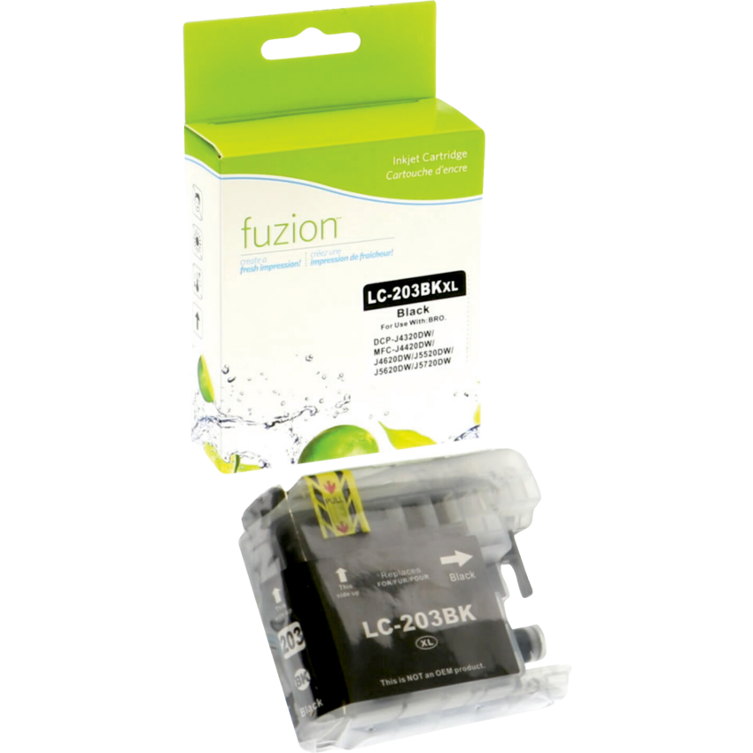 fuzion™ Compatible Inkjet Cartridge (Bro LC203BK, LC203K) Black