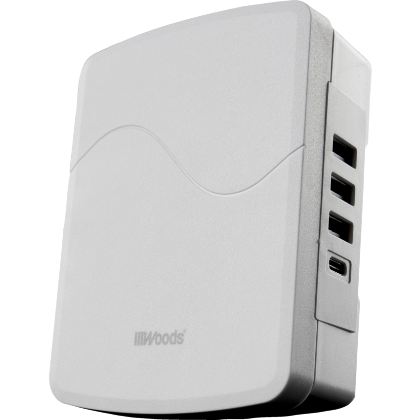 Woods® Surge Protector 4 outlets White