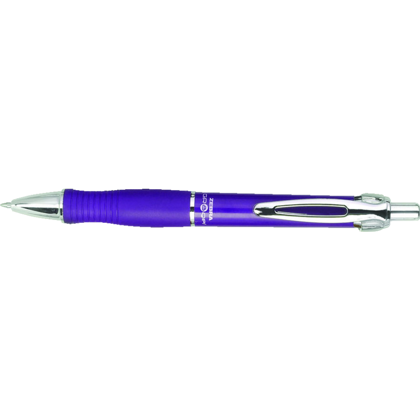 Zebra GR8 Retractable Gel Pen 0.7 mm Purple 12/box