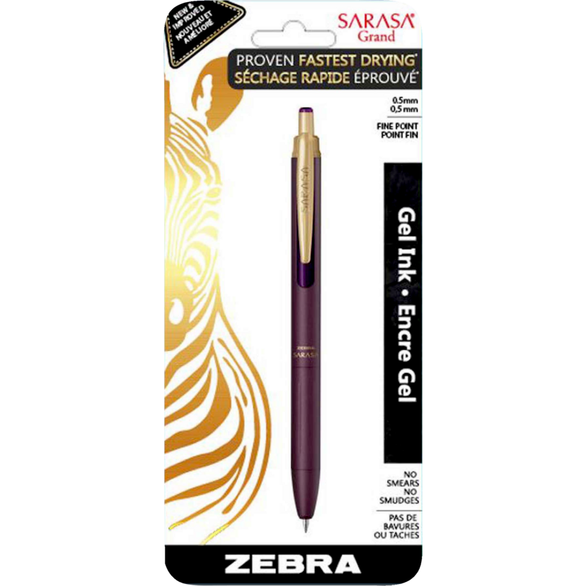 Zebra Sarasa™ Grand Executive Retractable Gel Pen Purple Barrel