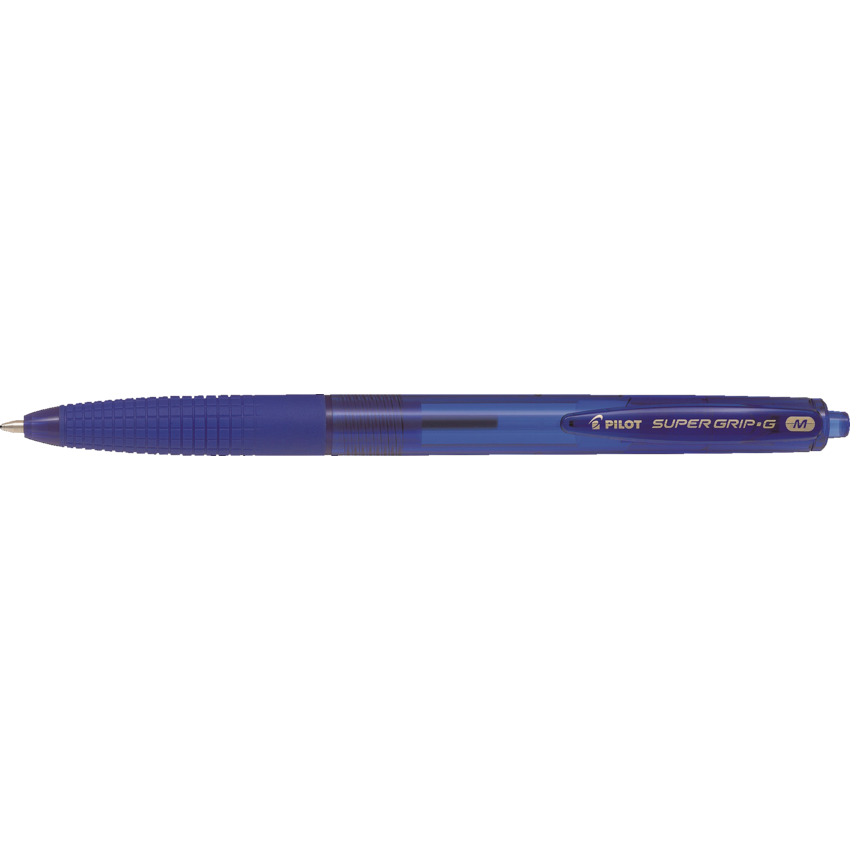 Pilot® Super Grip-G Retractable Ball Point Pen Medium Blue 12/box