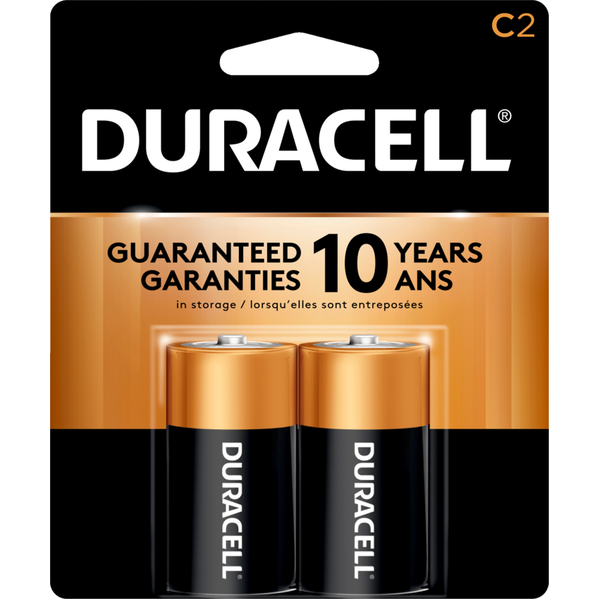 Duracell® CopperTop® Batteries "C" 2/pkg