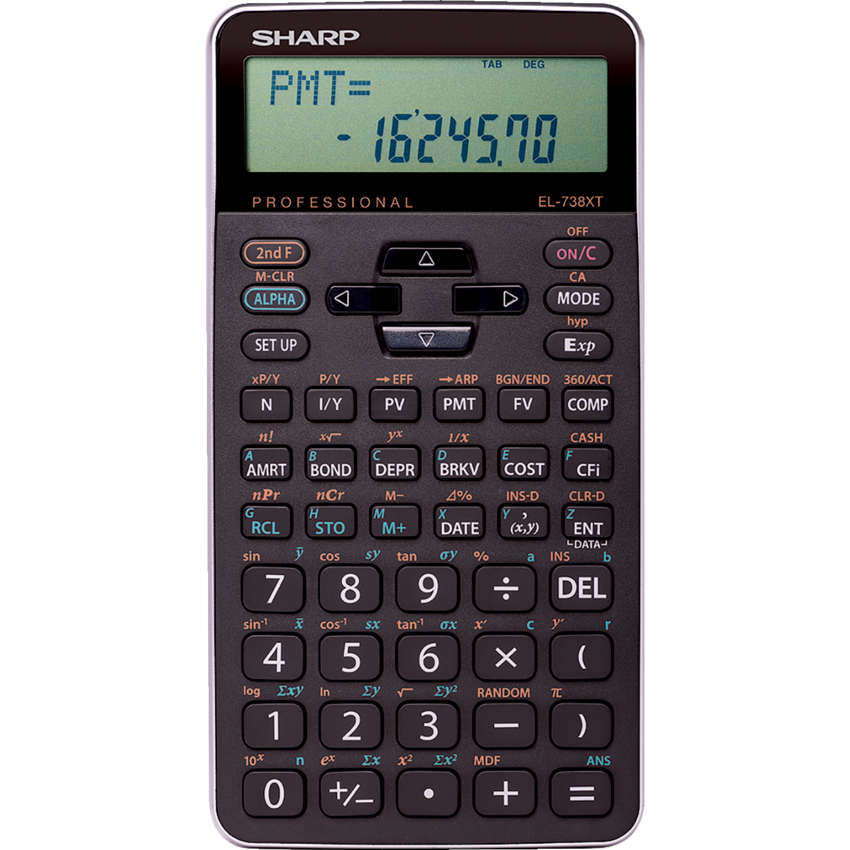 Sharp EL738XT Financial Calculator 10 Digit