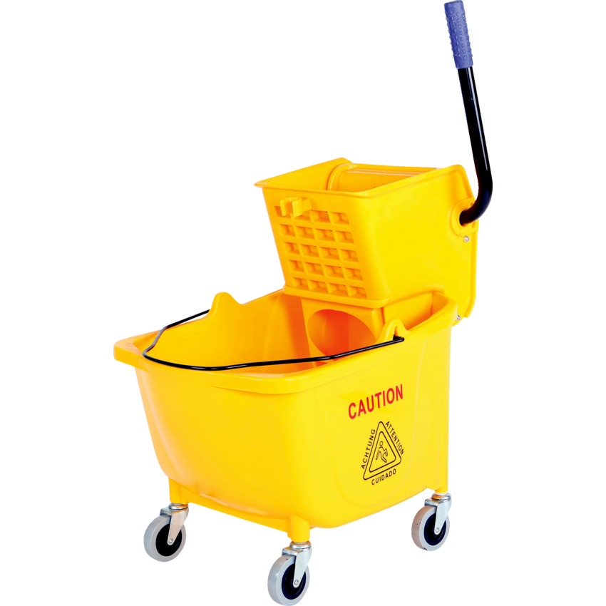 Globe™ Sidepress Bucket and Wringer 33.12 L Yellow
