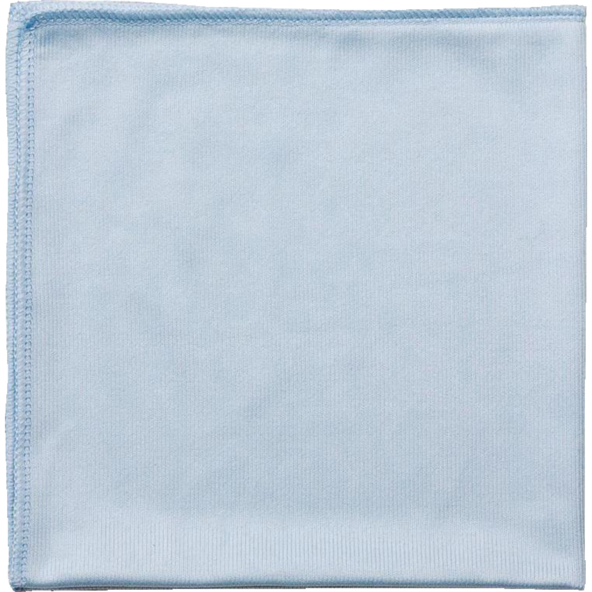 Globe™ Glass and Mirror Microfibre Cloth 14" x 14" Blue 10/pkg
