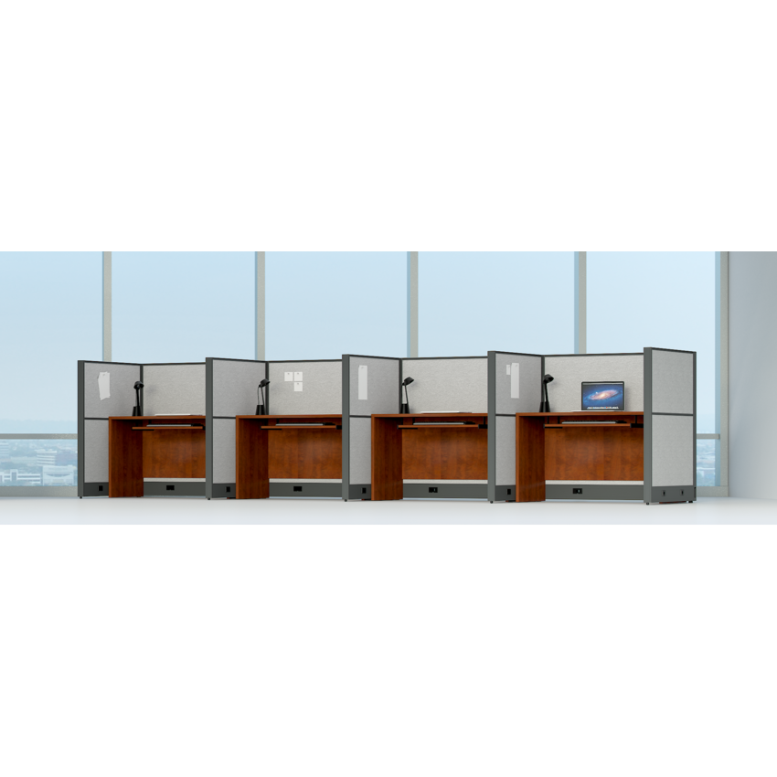 HDL FrameWorks Wall Panel System 2-Panel Cubical Add-On Charcoal/Grey