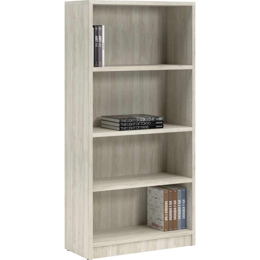 HDL® Innovations Bookcase 4-Shelf  32"W x 14"D x 66"H Winter Wood